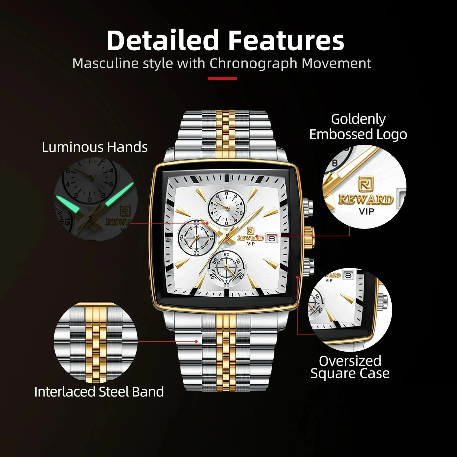 Luxury Rectangle Business Watch - YN