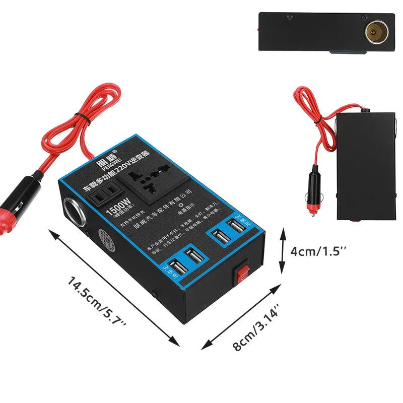 1500W Car Power Inverter: Power Up Your Road Trips! - YN